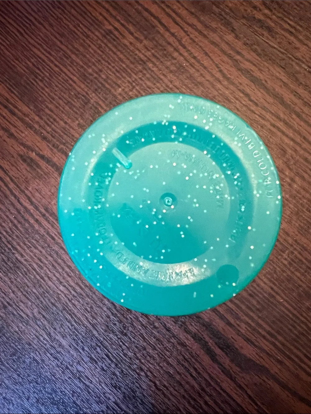 Teal Glitter Plastic Party Cup with Stickers